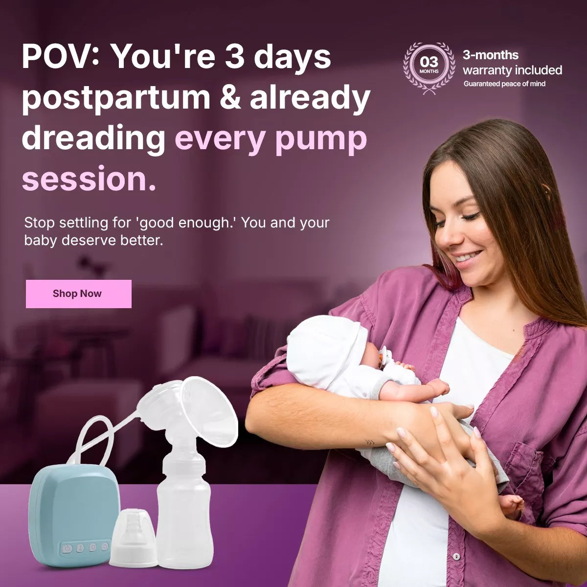 Electric Breast Pump β Comfortable, Quiet & Efficient